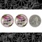 25mm Round Pink Birdcage and Escaping Bird Glass Cabochons - Set of Two - CAB60